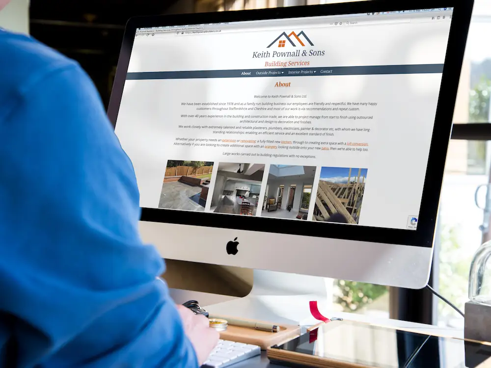 Keith Pownall Builders New Website Design by Stoke Web Design